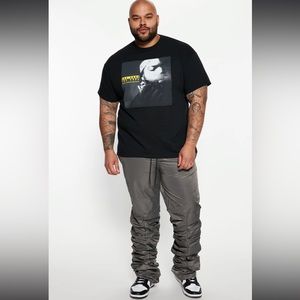 Novamen Pull Up Stacked Nylon Pants - size XXXL